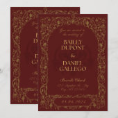 invitations de mariage personnalisées (Devant / Derrière)