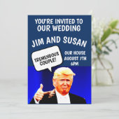 INVITATIONS DE MARIAGE PERSONNALISÉES DONALD TRUMP (Debout devant)