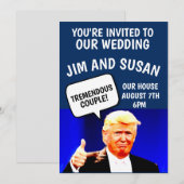 INVITATIONS DE MARIAGE PERSONNALISÉES DONALD TRUMP (Devant / Derrière)