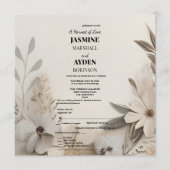 Invitations de mariage personnalisées élégantes (Devant)