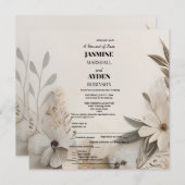 Invitations de mariage personnalisées élégantes (Devant / Derrière)