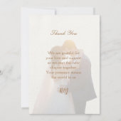 Invitations de mariage personnalisées élégantes (Dos)