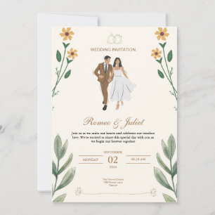 Invitations de mariage personnalisées élégantes