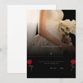 Invitations de mariage personnalisées élégantes (Devant / Derrière)