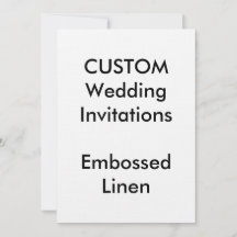 Invitations de mariage personnalisées en LINEN 5"x