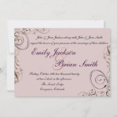 Invitations de mariage personnalisées et vintages (Dos)