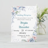 Invitations de mariage personnalisées florales (Debout devant)