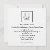 Invitations de mariage personnalisées Logo Noms de (Dos)