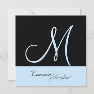 Invitations de mariage personnalisées Monogramme/b