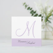 Invitations de mariage personnalisées Monogramme/l (Debout devant)