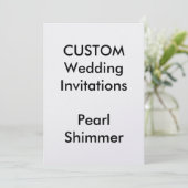 Invitations de mariage personnalisées PEARL SHIMME (Debout devant)