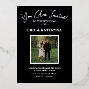 Invitations de mariage photo Accents à huile d'a