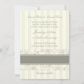 Invitations de mariage photo Grandes beiges et fle (Dos)