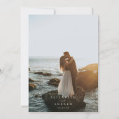 Invitations de mariage photo minimaliste tendance (Dos)
