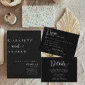 Invitations de mariage photo minimaliste tendance
