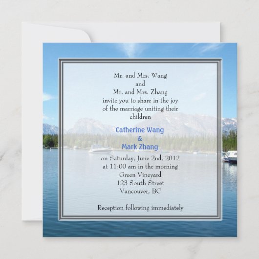 Invitations de mariage photo paysager. Grand Teton (Devant)
