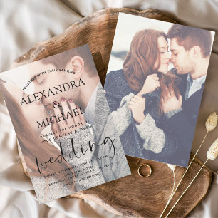 Invitations de mariage photo transparentes