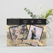 Invitations de mariage Photos et Sepia Steampunk (Debout devant)