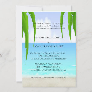 Invitations de mariage plage/océan