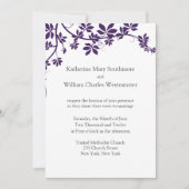 Invitations De Mariage Plum Et Blanc (Devant)