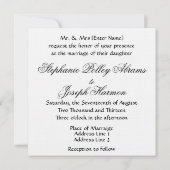Invitations de mariage Polley (Dos)