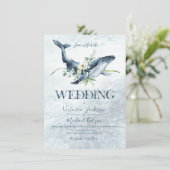 Invitations de mariage pour baleines tropicales (Debout devant)