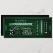 Invitations de mariage pour billets vintages (Devant / Derrière)