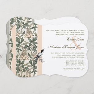 Invitations de mariage pour colibri rose millénair