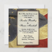 Invitations de mariage pour drapeau américain vint (Devant)