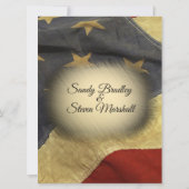 Invitations de mariage pour drapeau américain vint (Dos)
