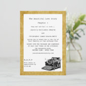 Invitations de mariage pour écrivain Vintage (Debout devant)