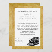 Invitations de mariage pour écrivain Vintage (Devant / Derrière)