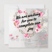 Invitations de mariage pour flyer vert et blanc (Dos)