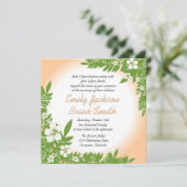 Invitations de mariage pour hibiscus blanc beige p (Debout devant)