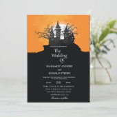 Invitations de mariage pour la lune d'Halloween (Debout devant)