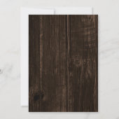 Invitations de mariage pour le grain de bois du pa (Dos)
