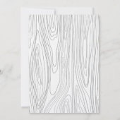 Invitations de mariage pour le grain de bois - Jau (Dos)