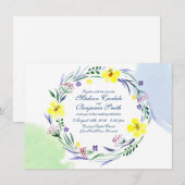 Invitations de mariage pour le jardin de printemps (Devant / Derrière)