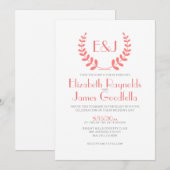 Invitations de mariage pour le monogramme corallie (Devant / Derrière)