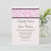 Invitations de mariage pour le noir rose et russe (Debout devant)