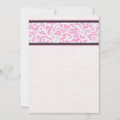 Invitations de mariage pour le noir rose et russe (Dos)
