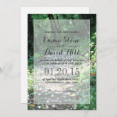 Invitations de mariage pour le pétale forestier (Devant / Derrière)