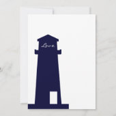 Invitations de mariage pour le phare de la marine  (Dos)