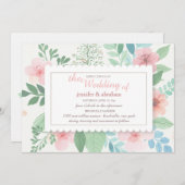 Invitations de mariage pour le Printemps romantiqu (Devant / Derrière)