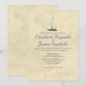 Invitations de mariage pour les anciens bateaux (Devant / Derrière)