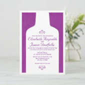 Invitations de mariage pour les bouteilles de vin (Debout devant)