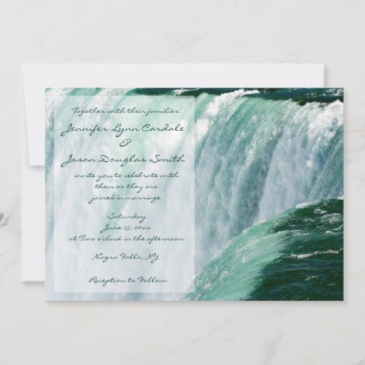 Invitations de mariage pour les cascades de Niagar (Devant)