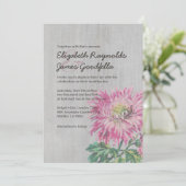 Invitations de mariage pour les chrysanthes Vintag (Debout devant)
