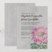 Invitations de mariage pour les chrysanthes Vintag (Devant / Derrière)