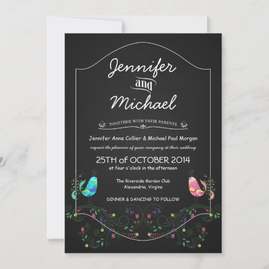 Invitations de mariage pour les Inséparables de Ca (Devant)